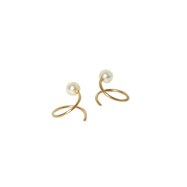 Orecchini con perle Swirl | Dorato