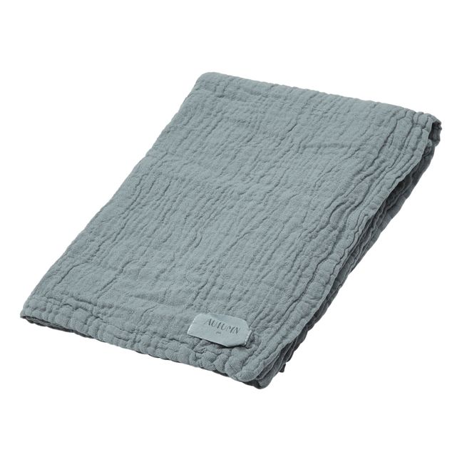 Punto Organic Cotton Jacquard Bath Towel Set - Set of 2  | Bluish grey