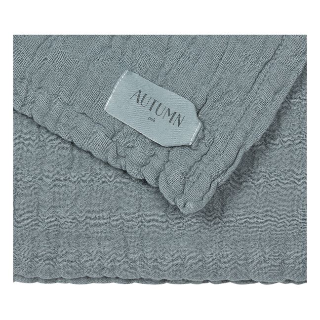 Punto Organic Cotton Jacquard Bath Towel Set - Set of 2  | Bluish grey