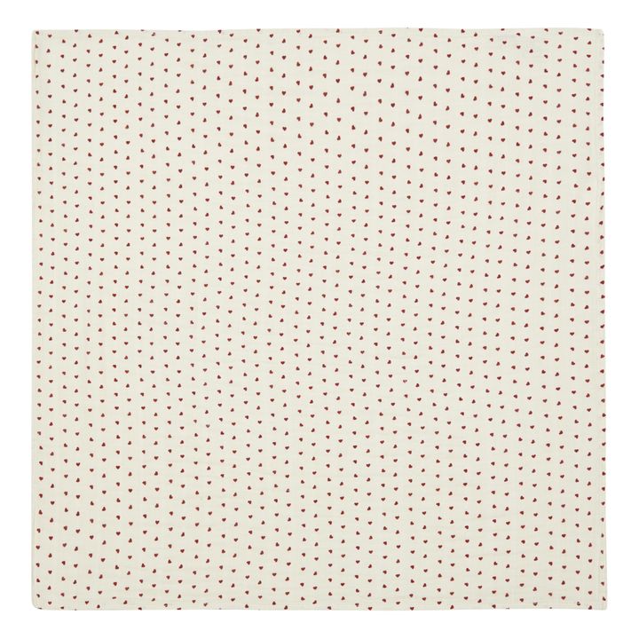 Small Double Cotton Muslin Poppy Swaddling Cloth | Red- Product image n°0