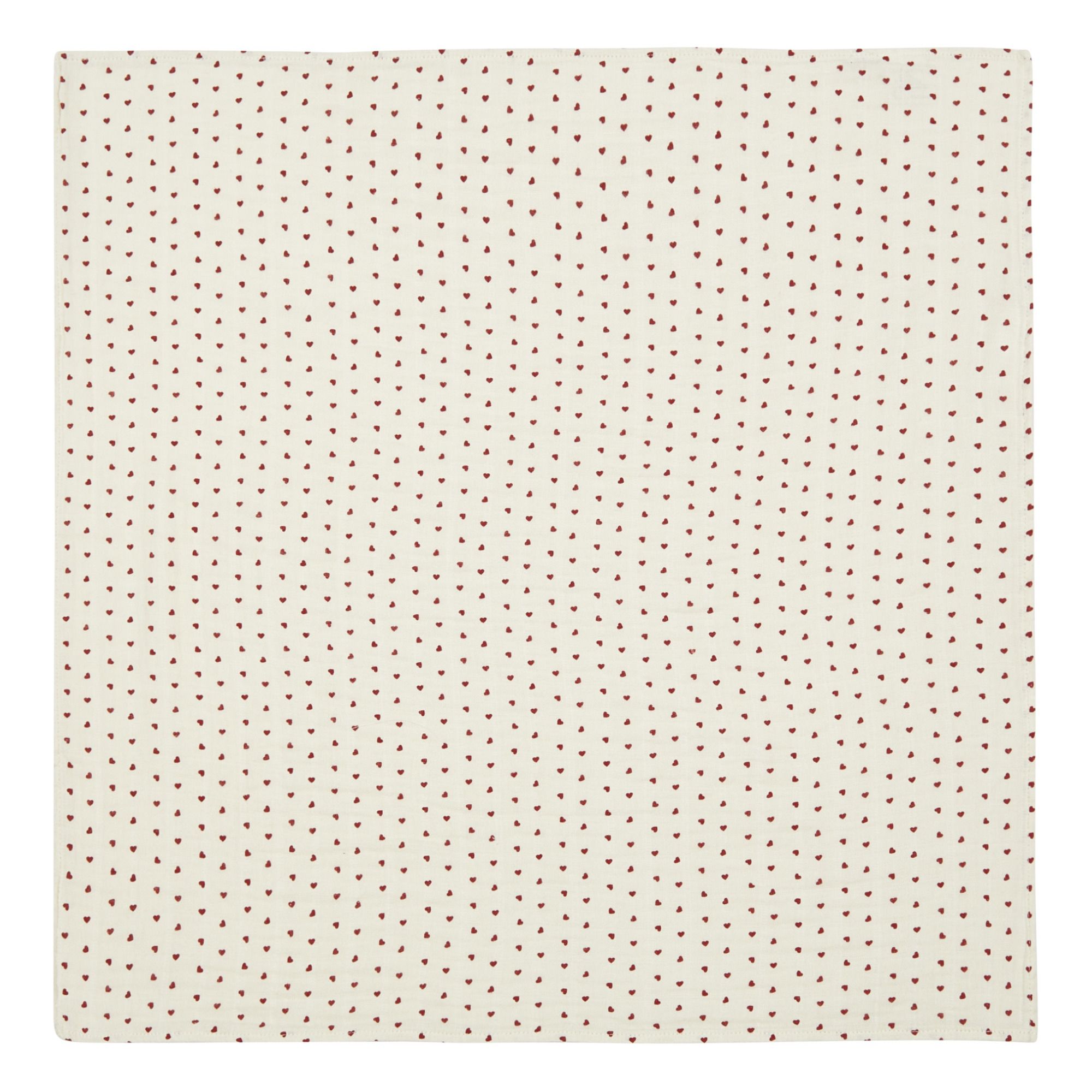 Poudre Organic - Petit lange Pavot en double gaze de coton - Rouge