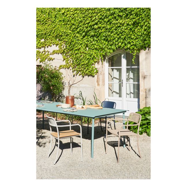 Table outdoor Patio en inox - 240x100 cm Vert Lichen