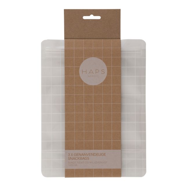 Snack bag riutilizzabile, da 1000 ml - Set da 3