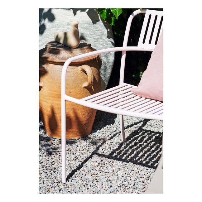 Patio Stainless Steel Outdoor Lounge Chair  Powder pink