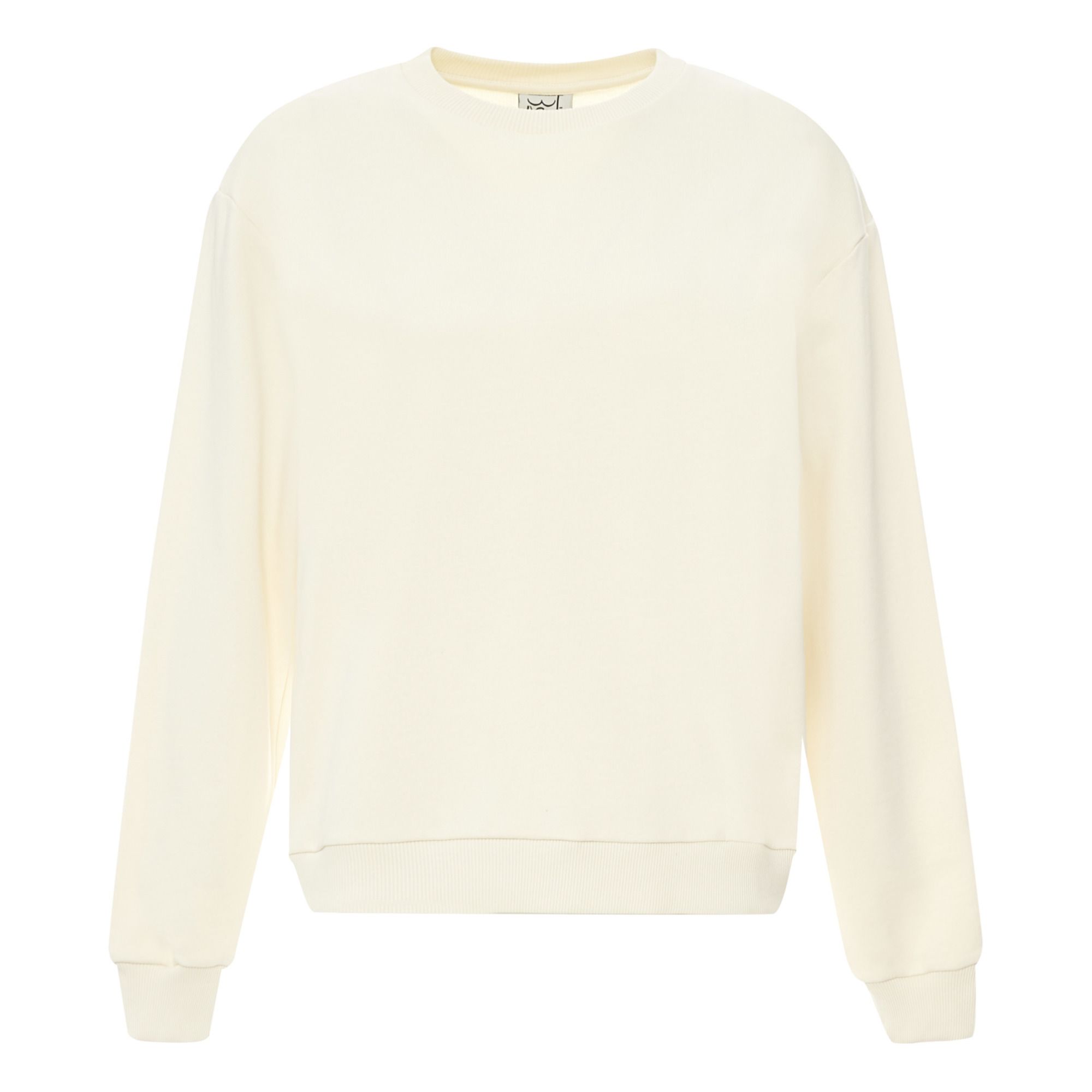 Baserange - Sweat Loose Coton Bio - Femme - Blanc cassé