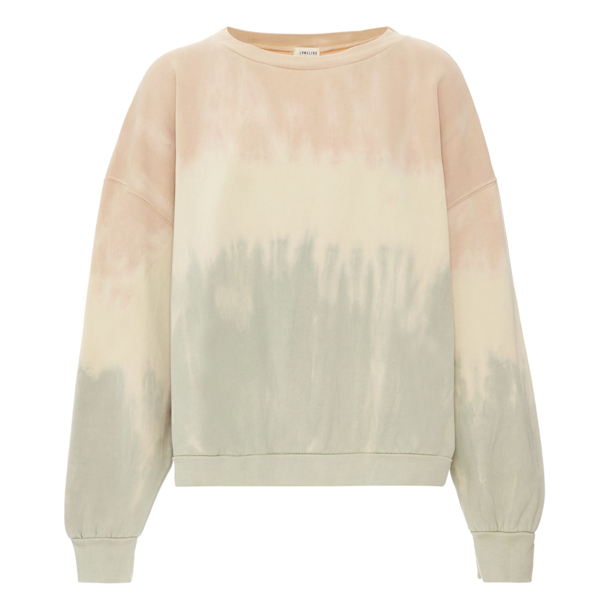 beige tie dye sweatshirt