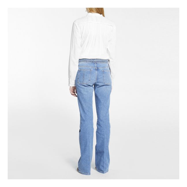 Jeans Nano Flare Gürtel | Blau