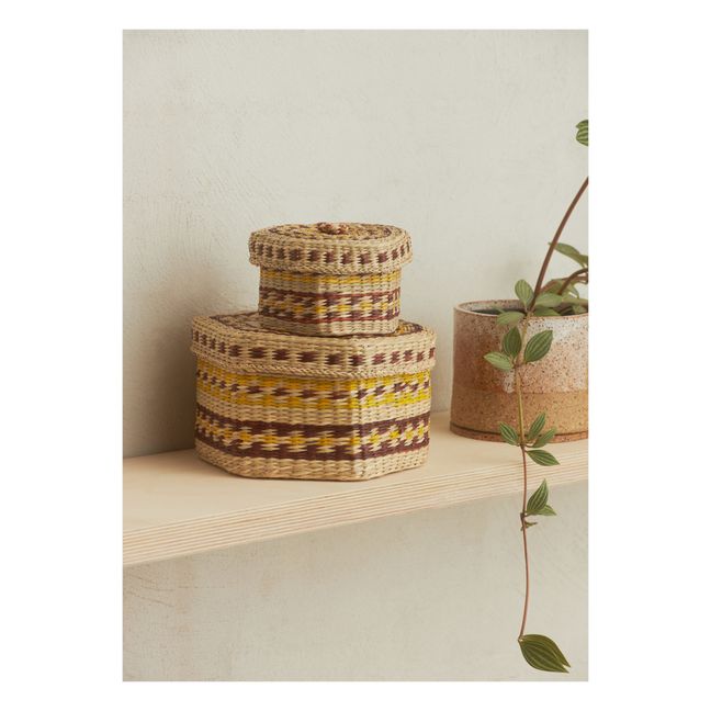 Aufbewahrungsbox Trinka aus Rattan - 2er-Set