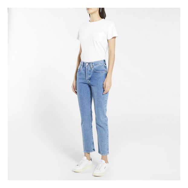 levis 501 cropped ecru