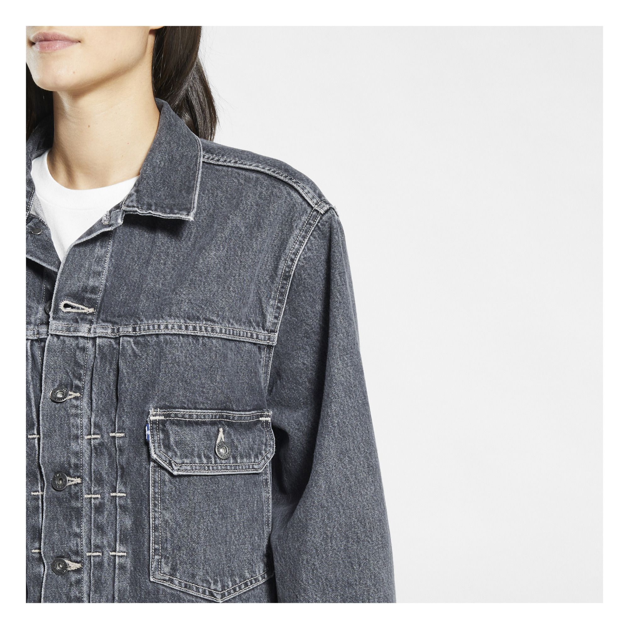 Boxy Type II Trucker Jacket Black Levi 