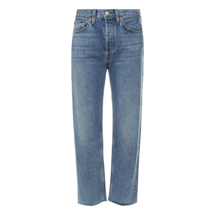 Stove Pipe High-waisted Jeans | Medium Vain- Product image n°1