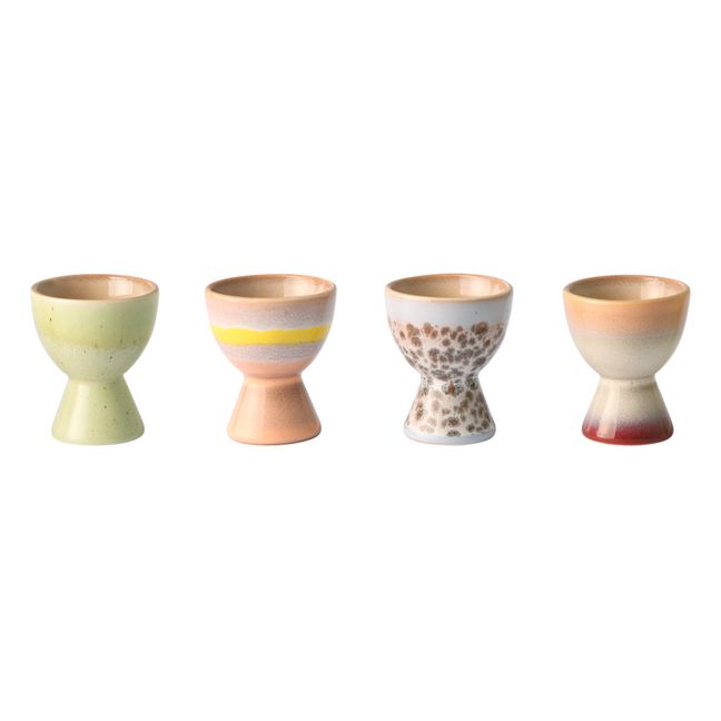 Ceramic 70s Egg Cups - Set of 4