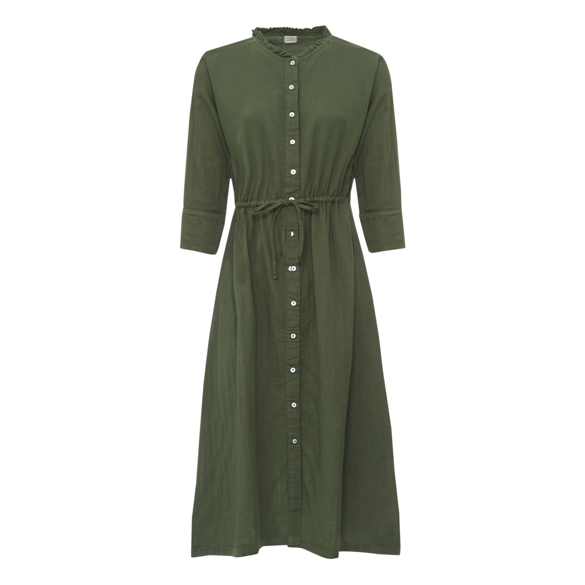 Poudre Organic - Robe Girofle Coton Bio - Collection Femme - - Vert forêt