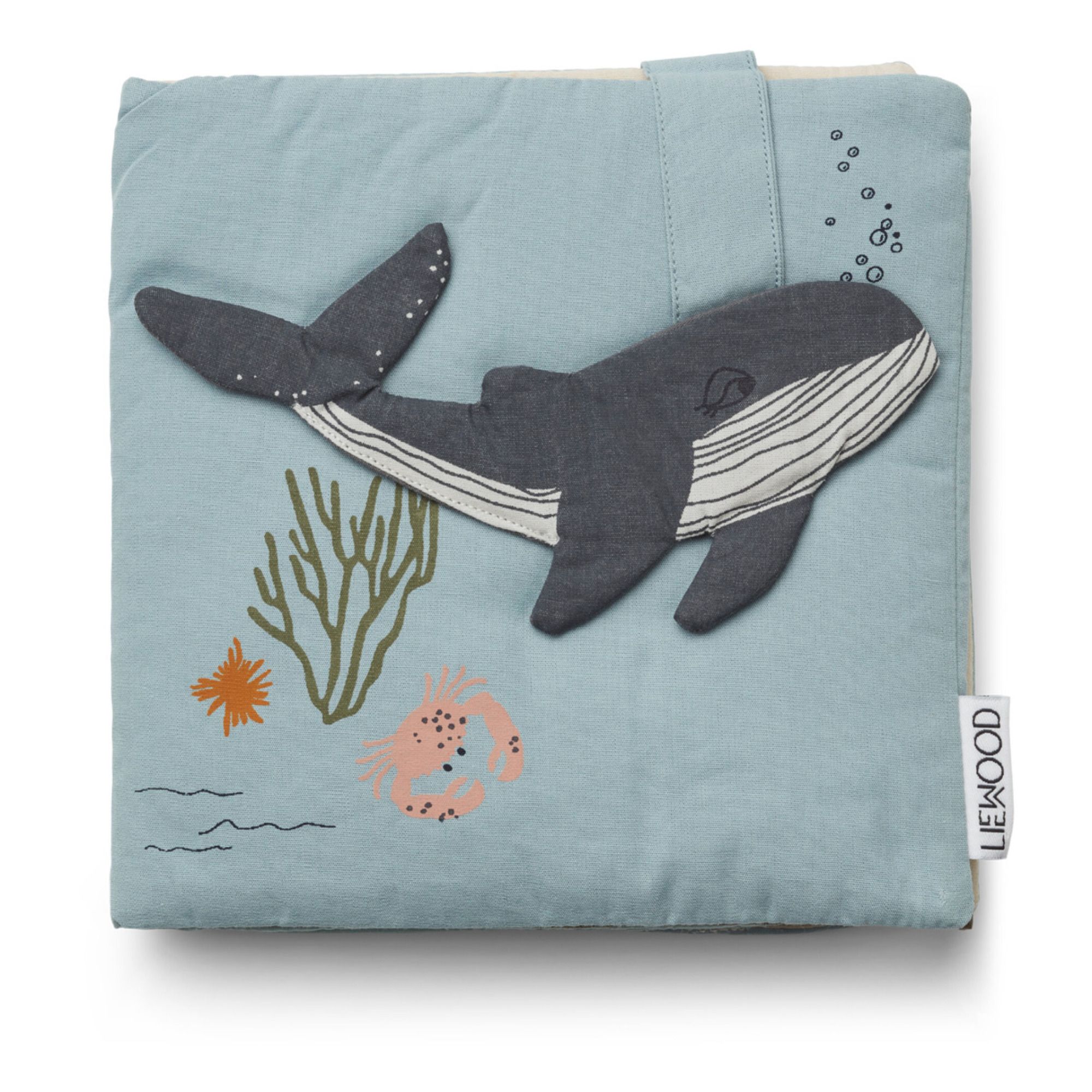 Liewood - Livre-doudou en coton bio - Bleu