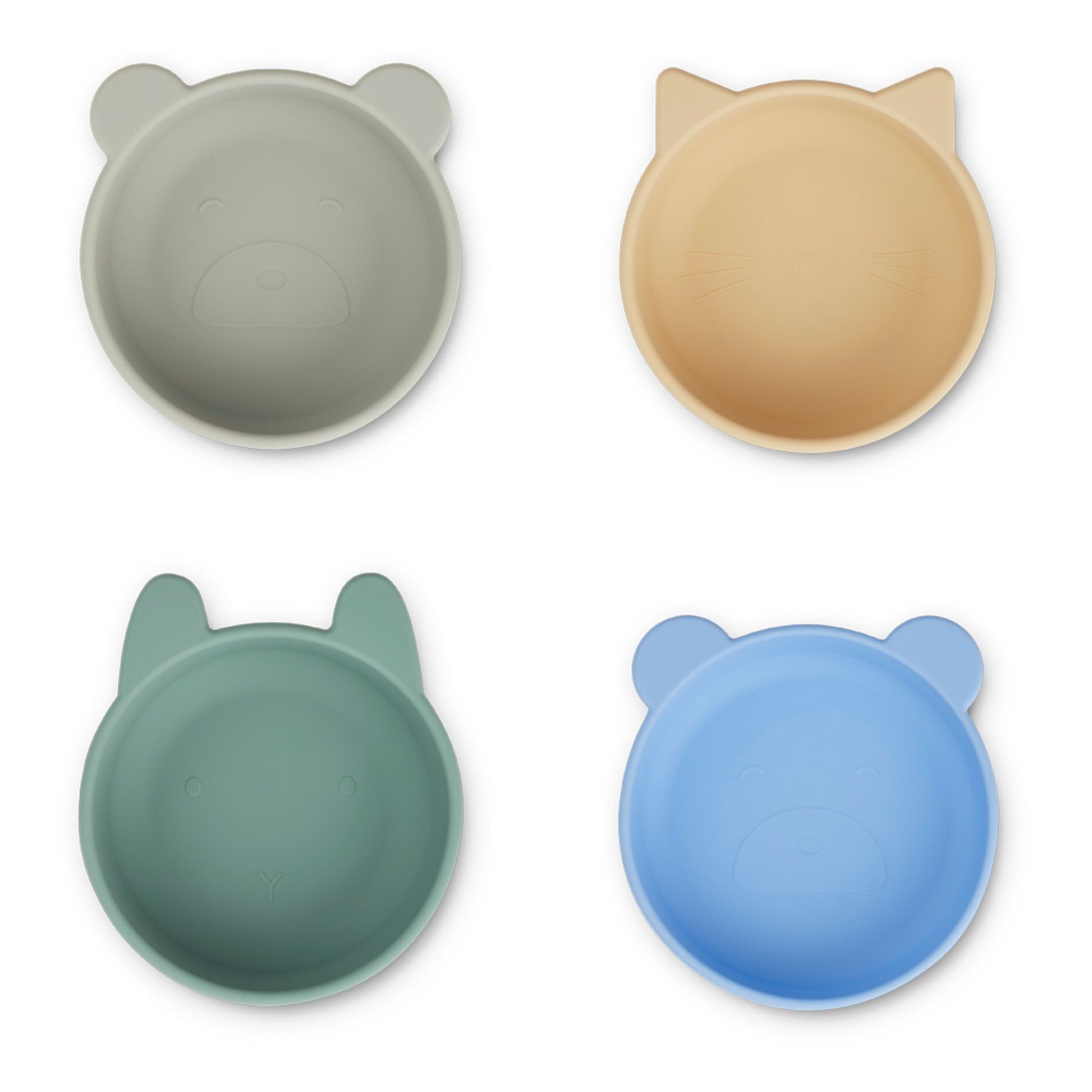 Liewood - Bols en silicone Iggy Dino - Set de 4 - Vert