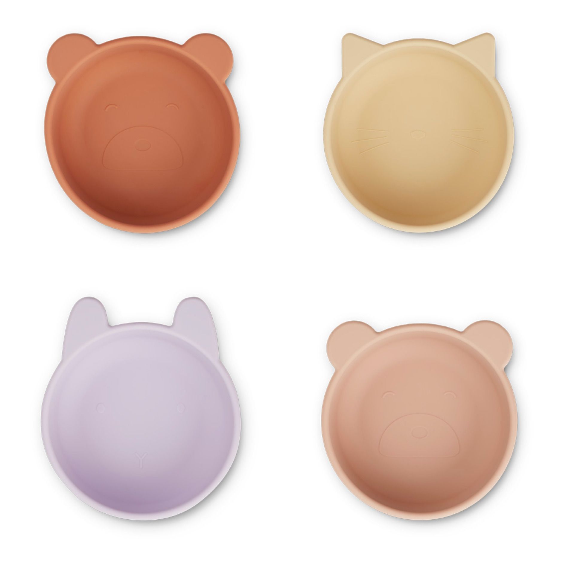 Liewood - Bols en silicone Iggy Dino - Set de 4 - Lavande