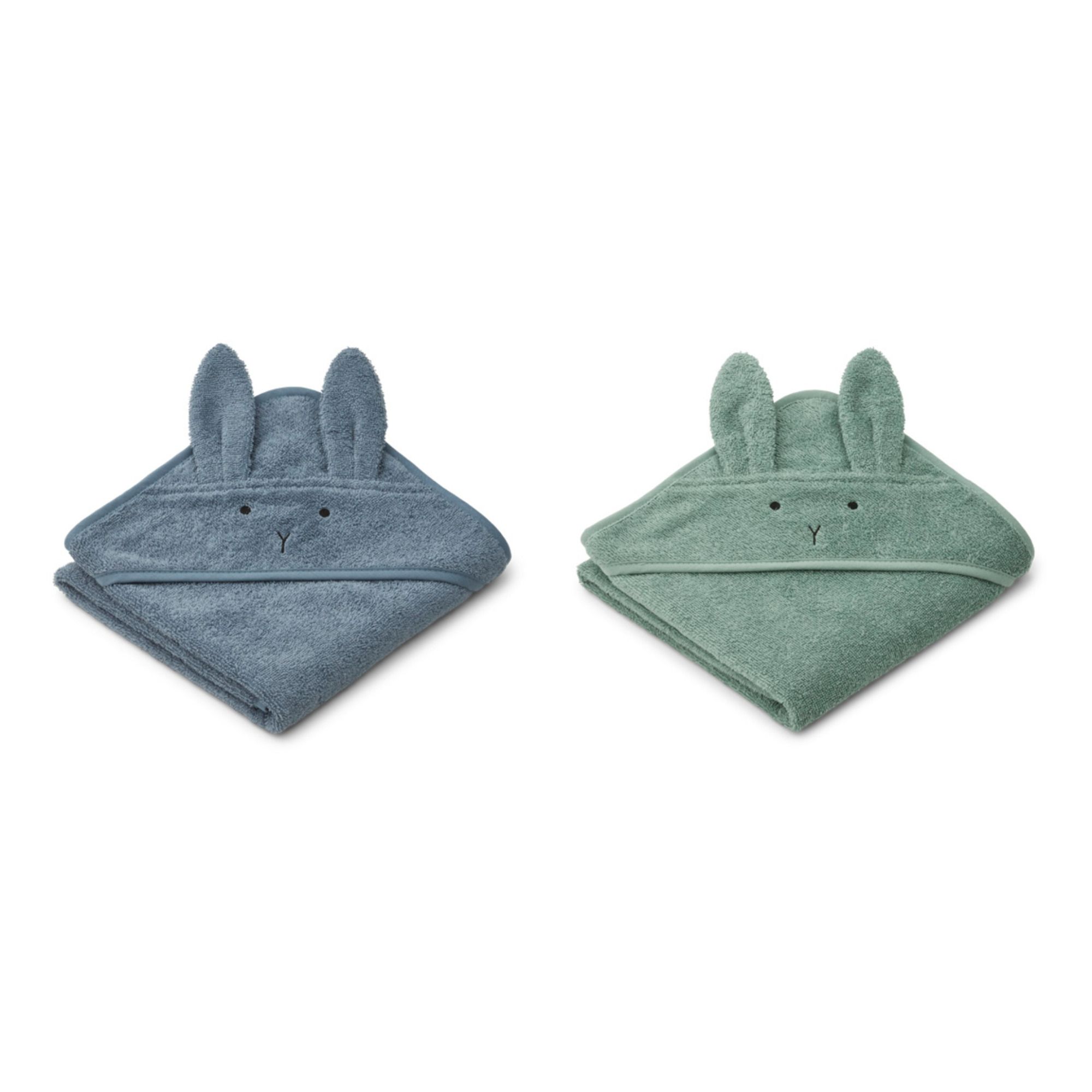 Liewood - Capes de bain Albert en coton bio - Set de 2 - Bleu