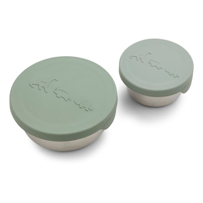 Fiby Silicone Snack Box - Set of 2 Green