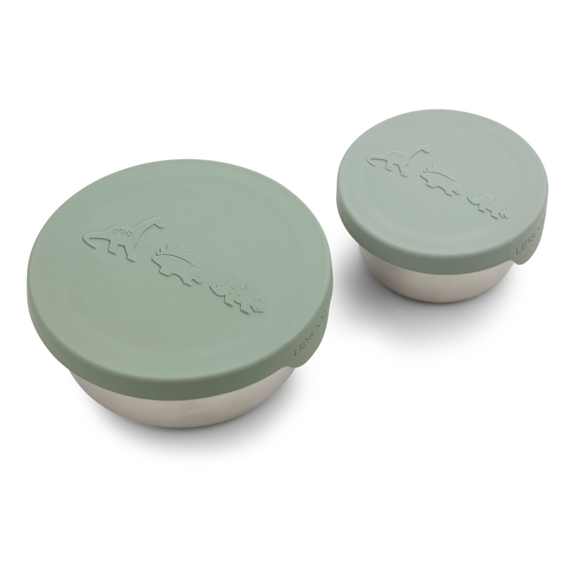 Fiby Silicone Snack Box - Set of 2 Green- Product image n°0
