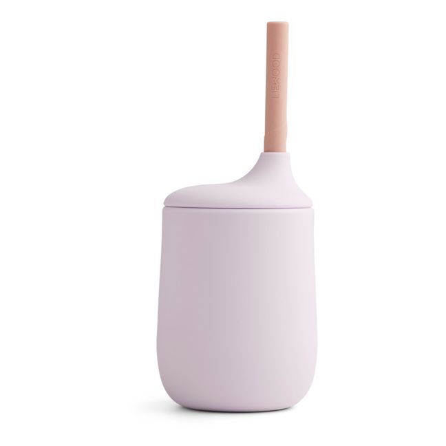 Vaso con pajita Ellis de silicona - Set de 2 | Lavanda