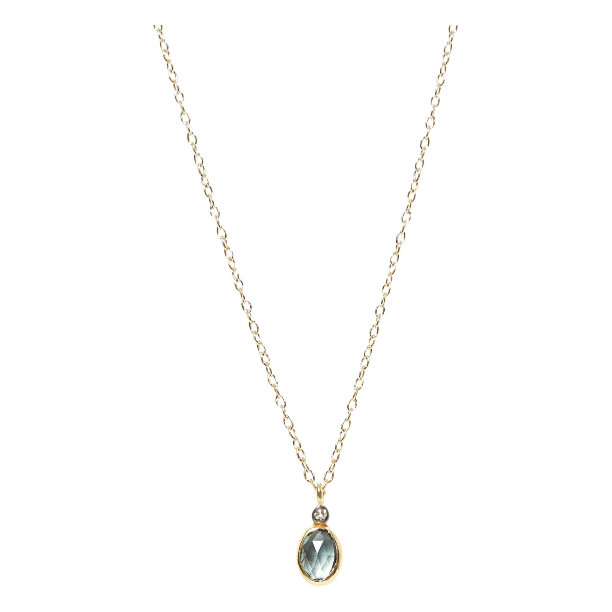 5 Octobre - Collier Aby - Femme - Bleu gris