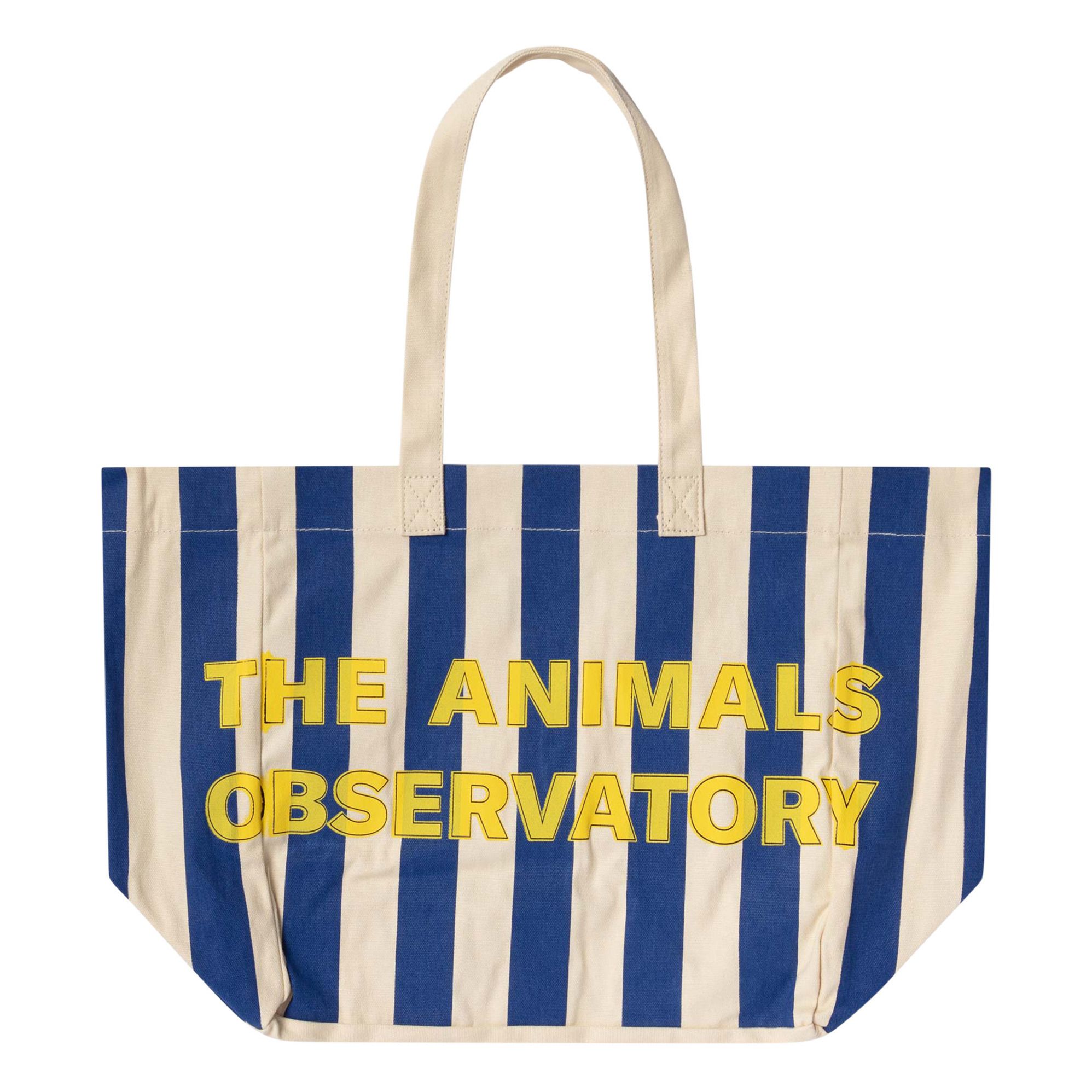 The Animals Observatory - Cabas en Toile Rayé - Fille - Bleu marine