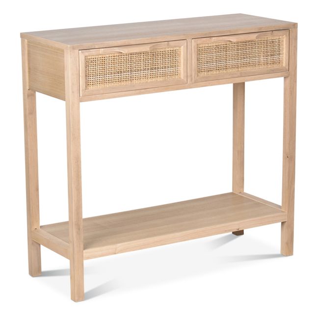 Woven Rattan Two-drawer Console Table