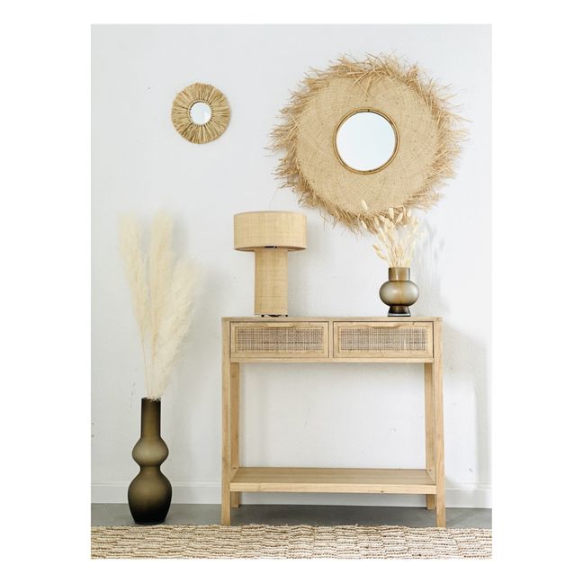 Woven Rattan Two-drawer Console Table
