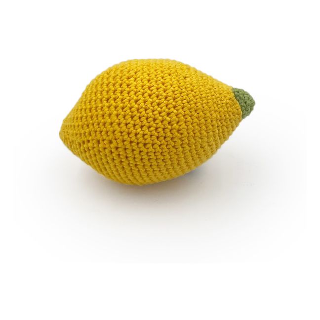Sonaglio a forma di Limone, realizzato all’uncinetto | Giallo
