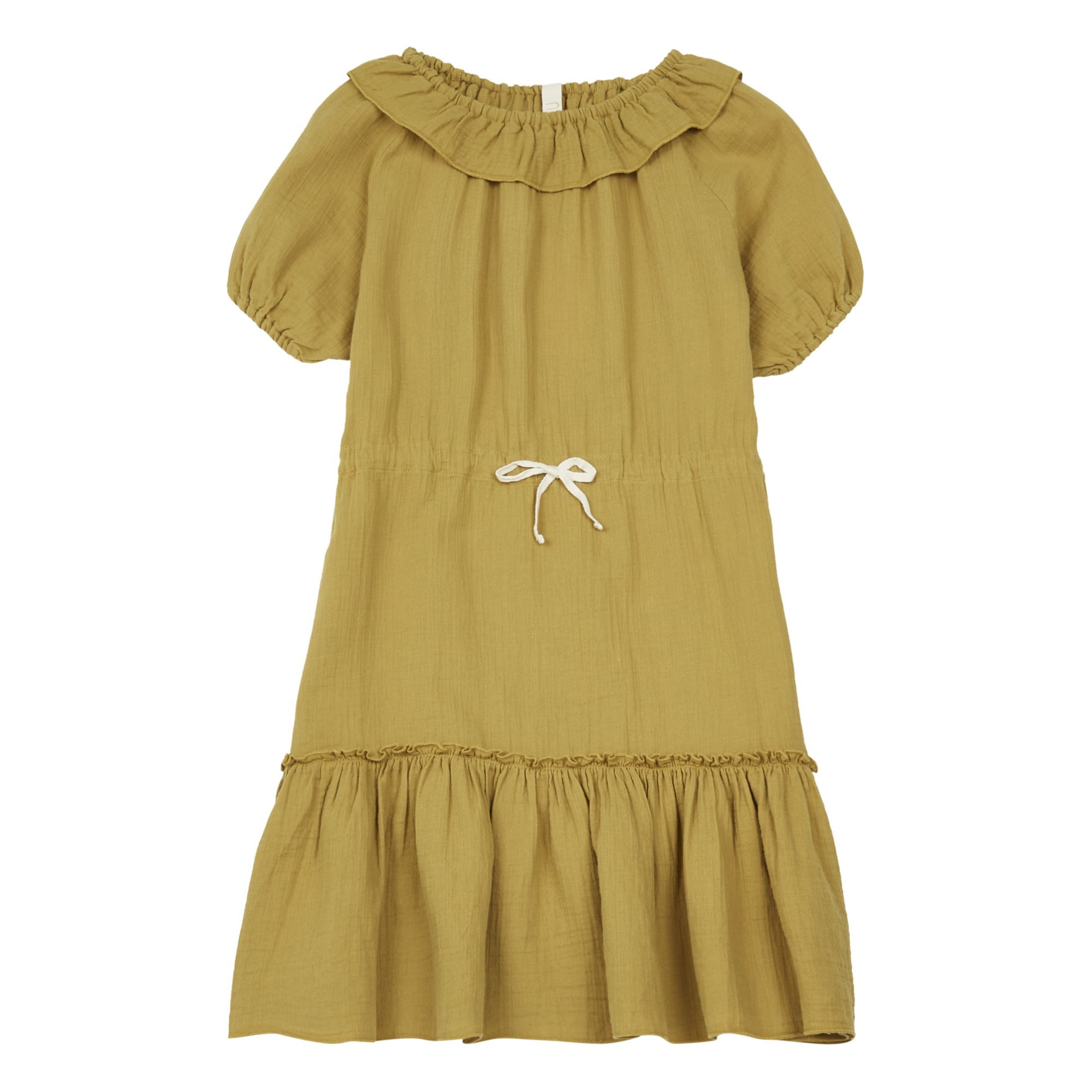Liilu - Robe Longue Coton Bio Clara - Fille - Ocre