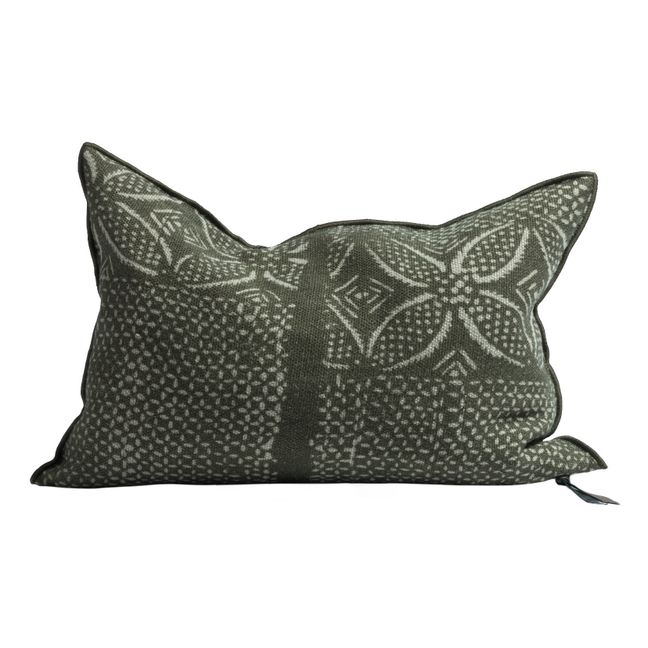 Wabi-Sabi Bogolan Linen Vice Versa Cushion | Khaki
