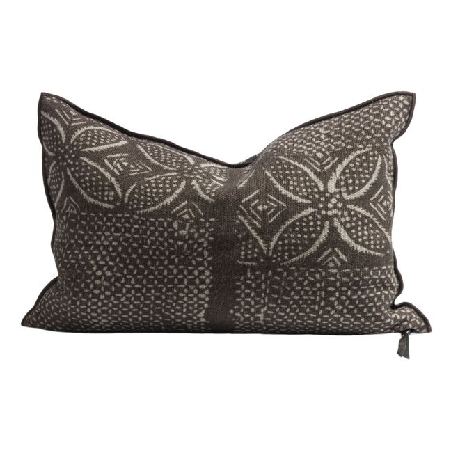 Coussin Vice Versa en lin Wabi-Sabi Bogolan | Arabica