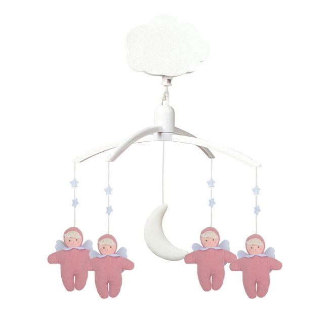Organic Cotton Musical Mobile - Angels Dusty Pink