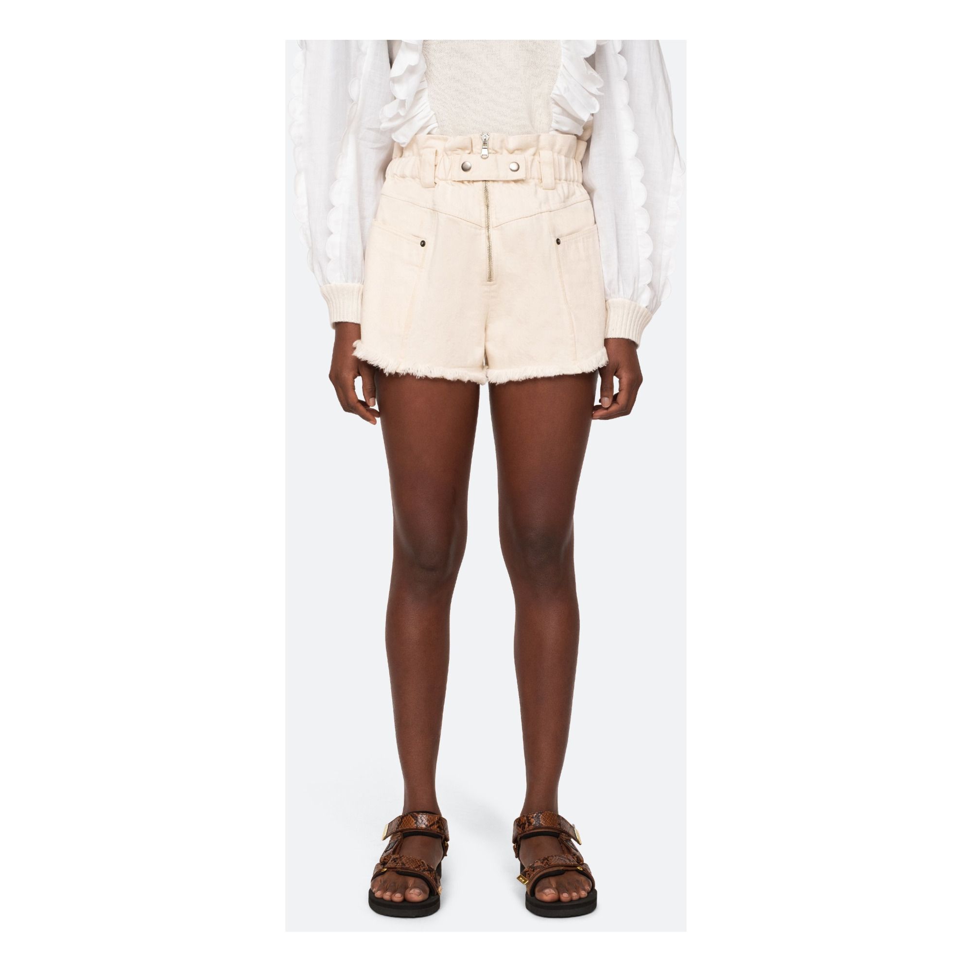 Phillipa Denim Shorts Cream Sea NY 