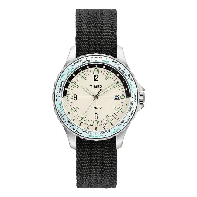 timex waterbury world time watch