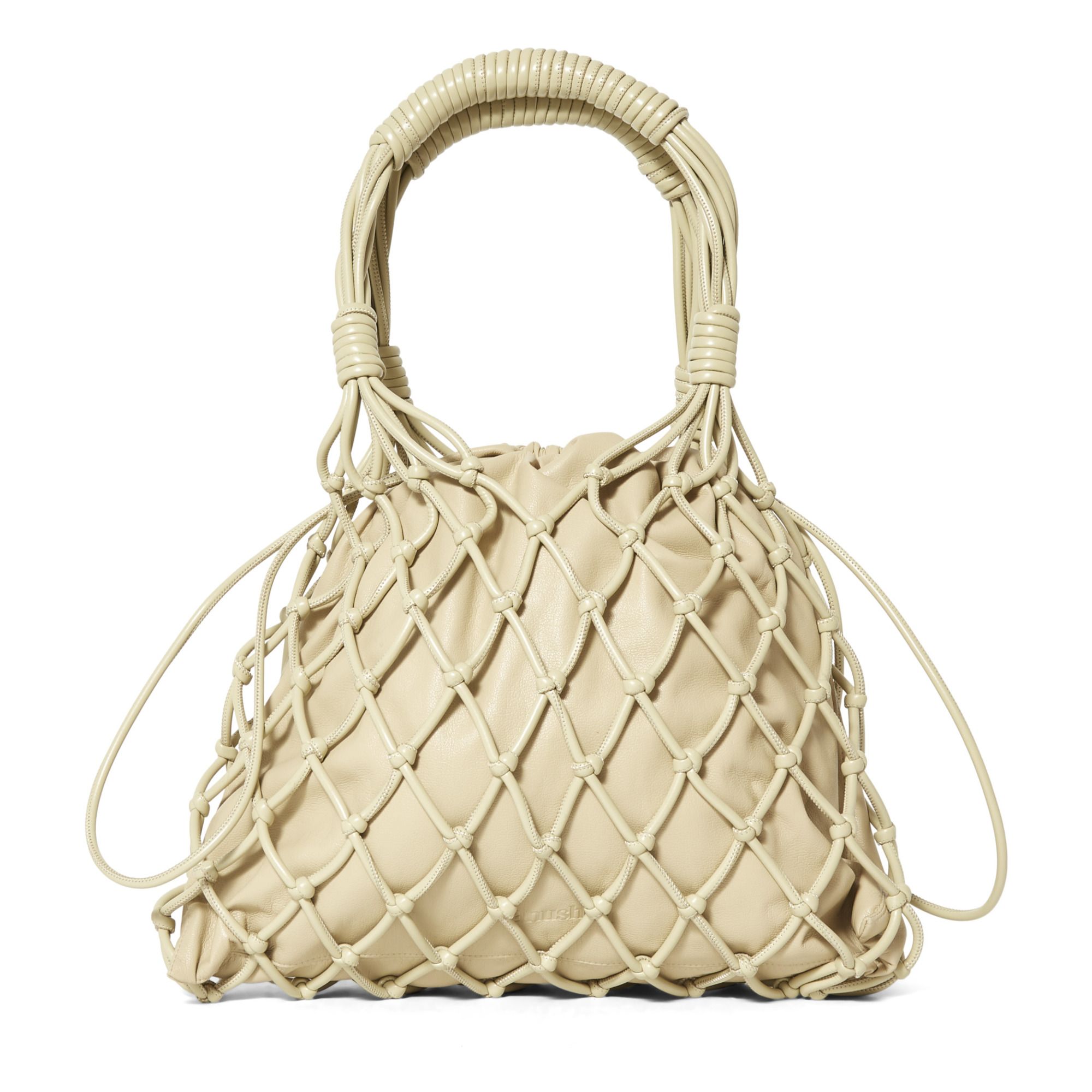 Naiya Vegan Leather and Macram Bag Natural