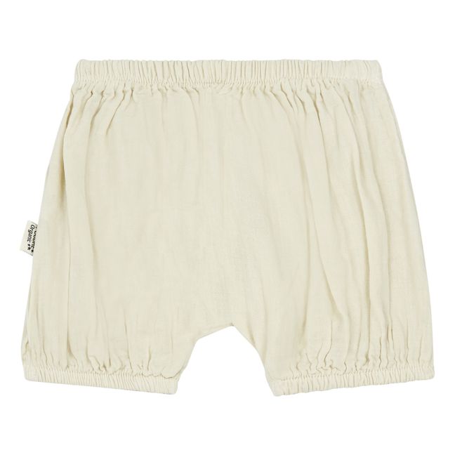 Verbena Double Organic Cotton Muslin Bloomers  | Off white