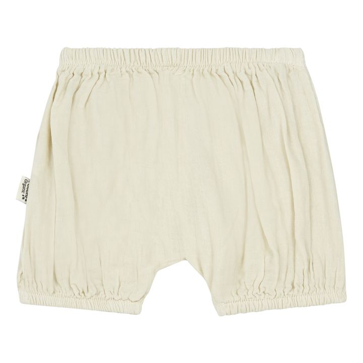 Verbena Double Organic Cotton Muslin Bloomers  | Off white- Product image n°1