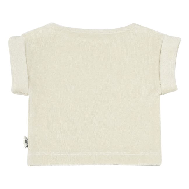 T-Shirt Eponge Coton Bio Laurier | Blanc cassé