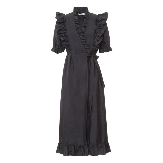 Tender Taffeta Silk Dress  | Black
