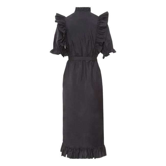 Tender Taffeta Silk Dress  | Black