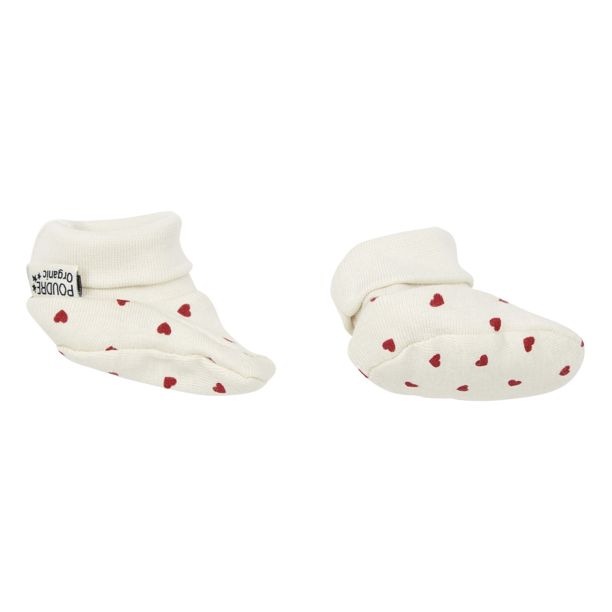 Poudre Organic - Chaussons Coton Bio Wakame - Fille - Rouge