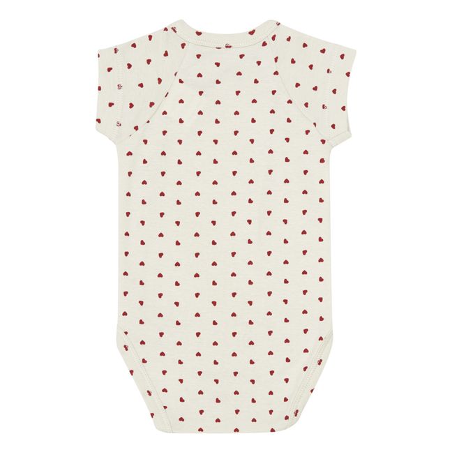Ivy Organic Cotton Playsuit  | Red