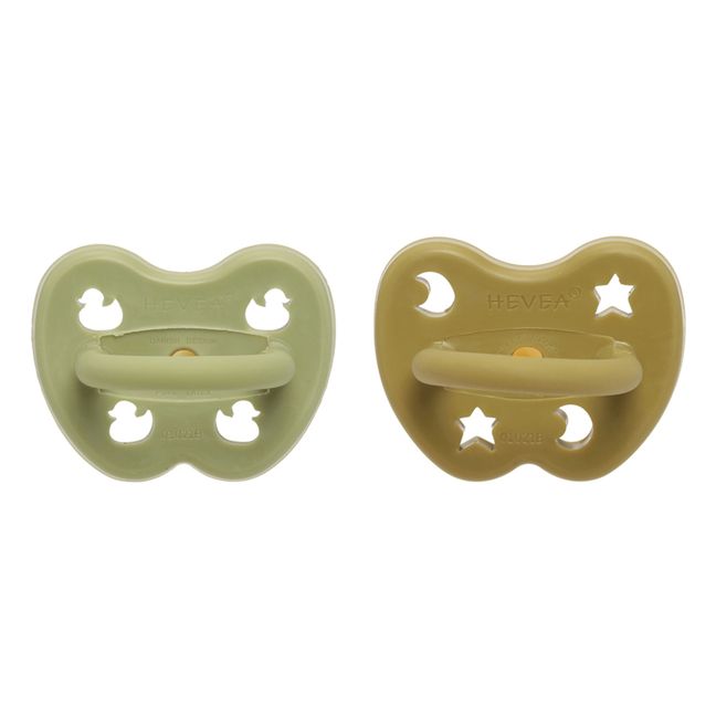 Natural Rubber Orthodontic Dummies - Set of 2 | Green