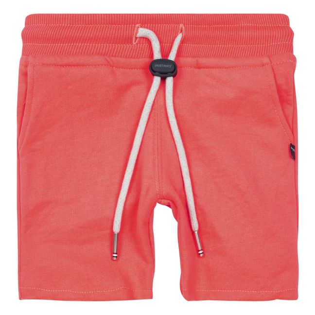 Fleece-Shorts Korallenfarben