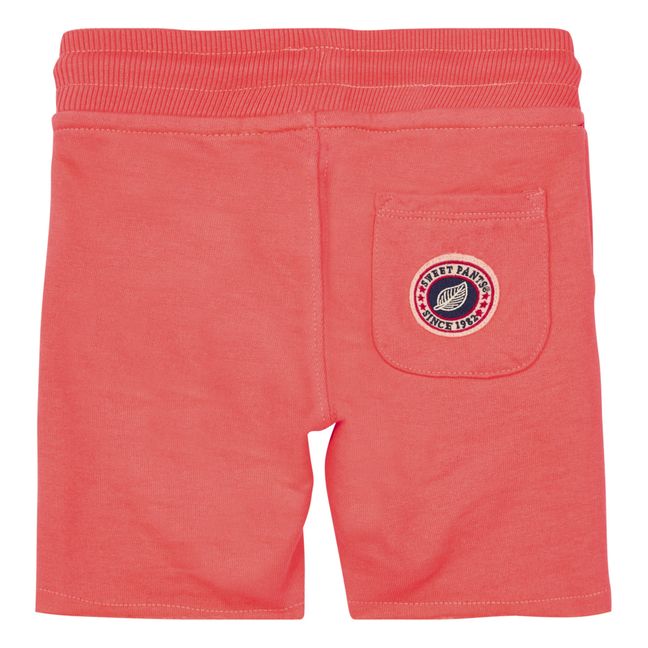 Fleece-Shorts Korallenfarben
