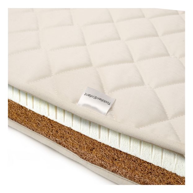 Matelas Pour Lit Bebe Evolutif Kimi En Fibre De Coco Blanc