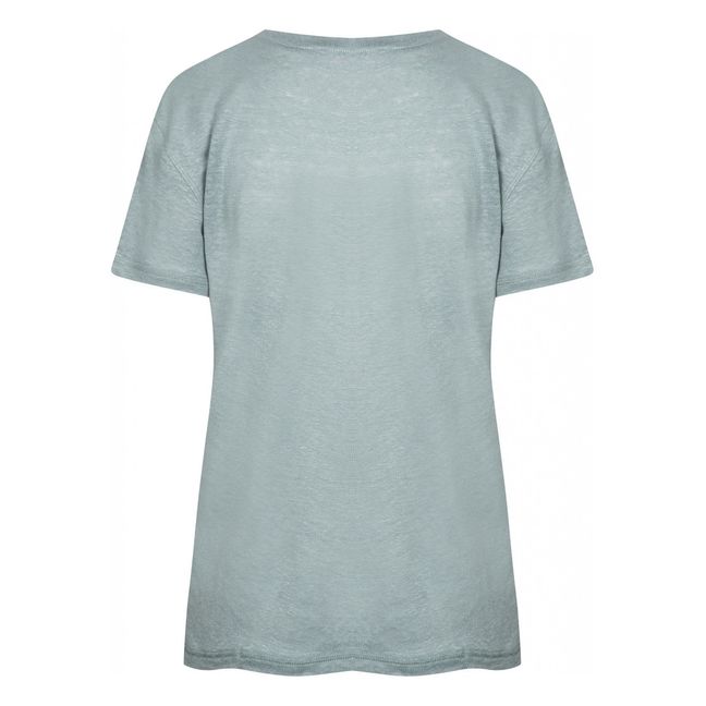 T-Shirt Scollo a V Sif Blu Tempesta
