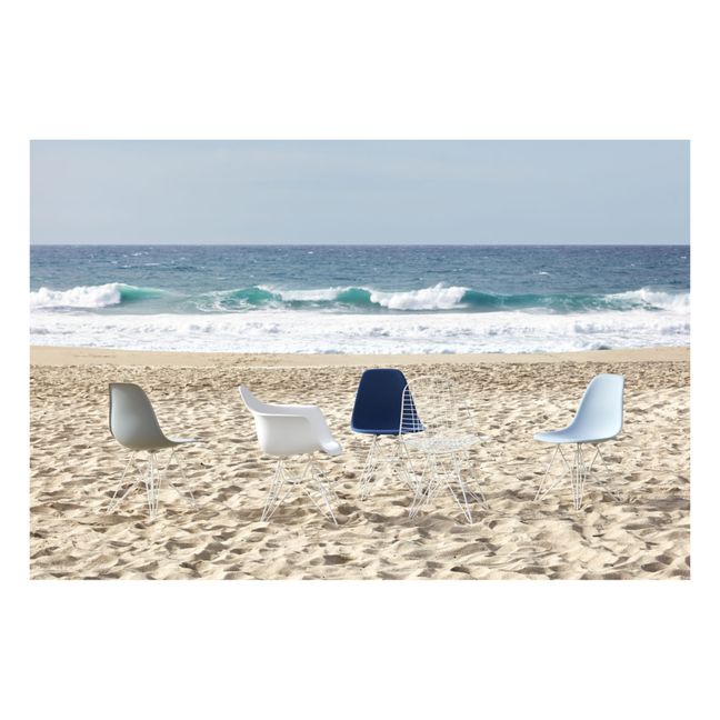 Chaise DSR - piètement blanc epoxy - Charles & Ray Eames Gris bleuté