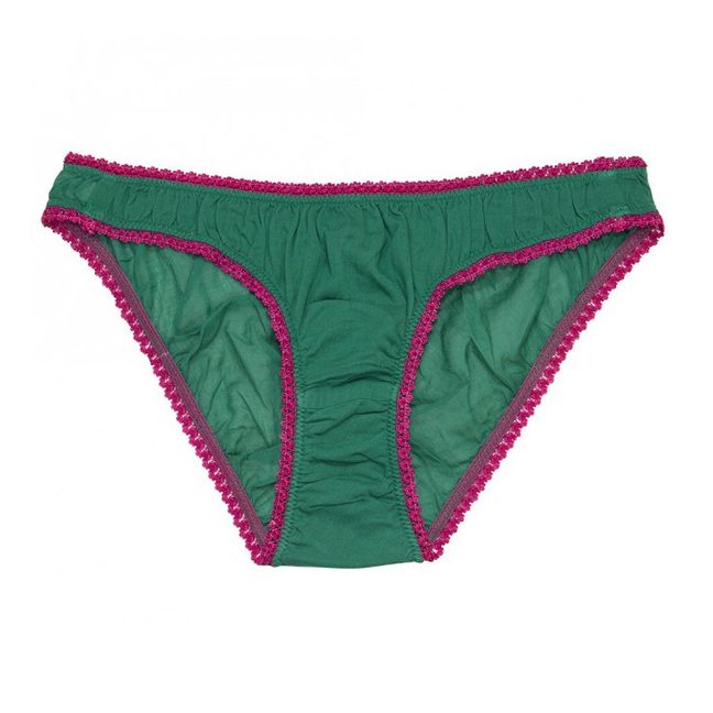 Croquet Organic Cotton Briefs  | Emerald green